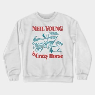 classic 70s  neil young & crazy horse fanmade Crewneck Sweatshirt